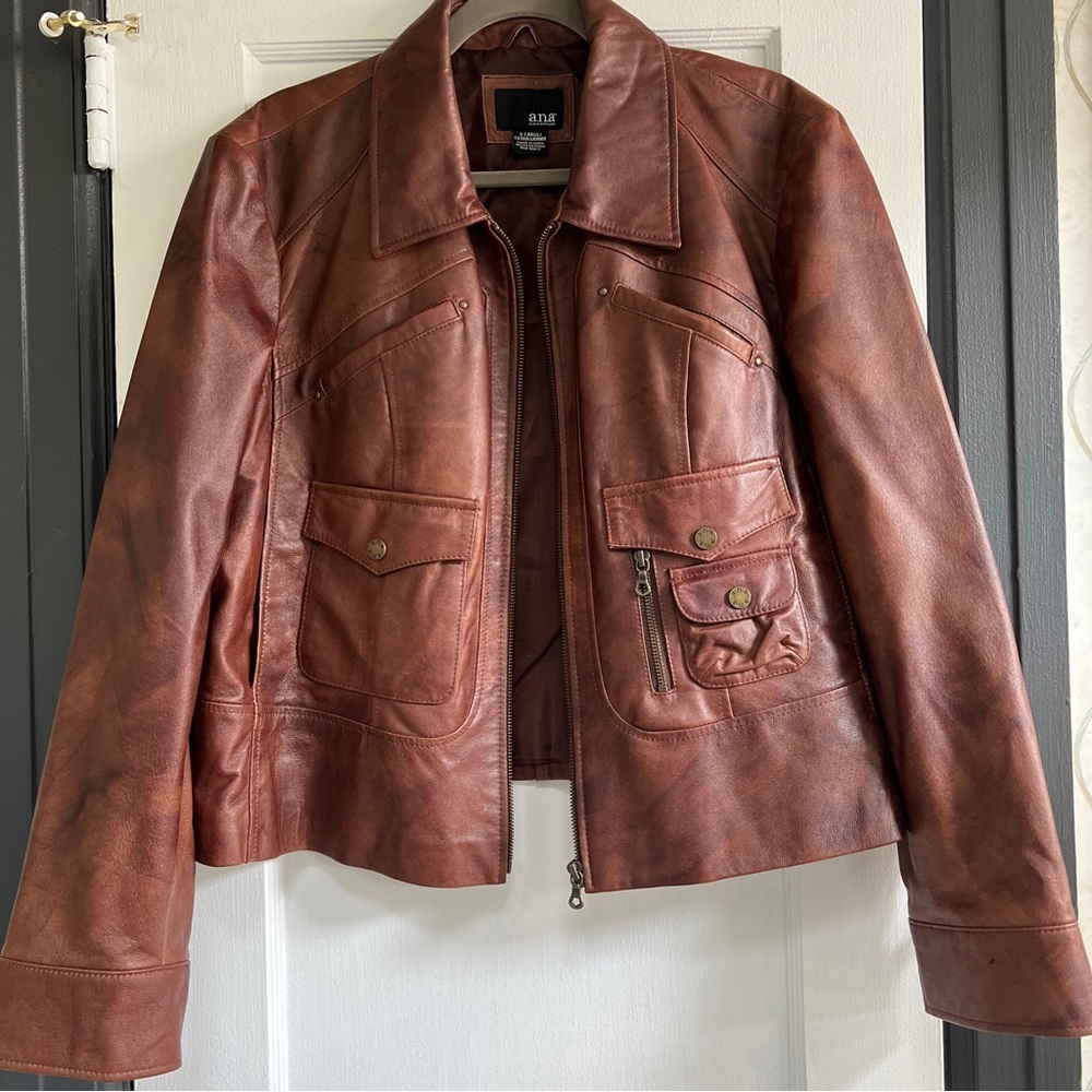 A.N.A. Genuine Leather Jacket - Picture 5 of 13